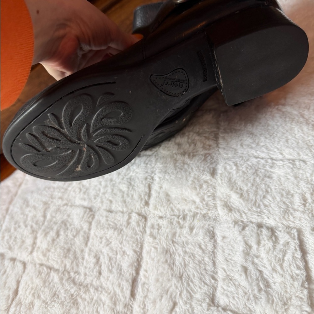 Born Women's Black Leather Ankle Bootie with Buckle - Picture 5 of 5